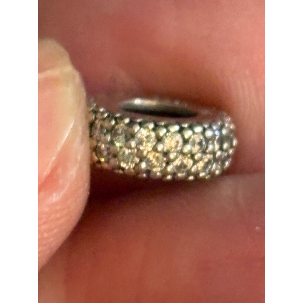 Pandora ALE 925 Sterling Silver Clear Pave CZ Spacer Charm